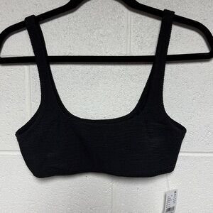 PacSun Black Textured Bikini Top